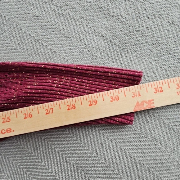 Cowl Neck Glitter Sweater Size 14/16 Ribbed Purple Long Sleeve Boho Y2K Luxe AS - Picture 15 of 15